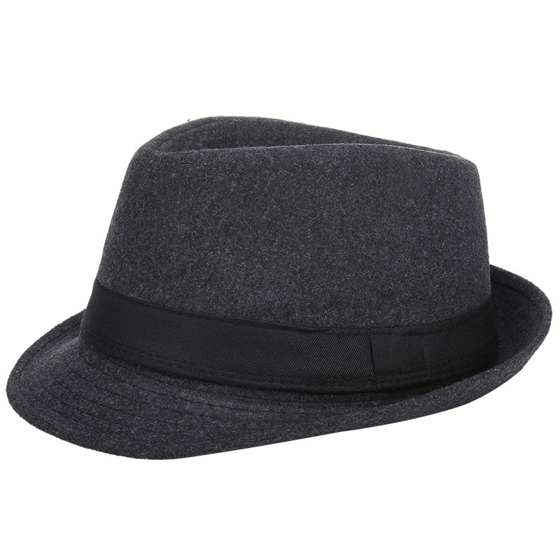 Fedora Hat Wool - Herbst-Winter Warmer Woll-Fedora Jazz-Hut für Herren