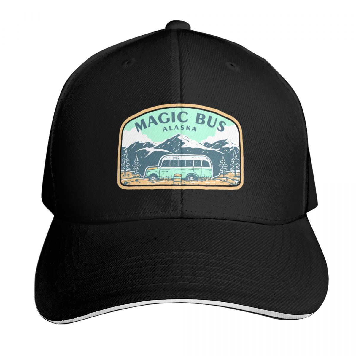 Golf Cap Dad - Magic Bus Alaska Baseballkappe, Ballkappe, Golfmütze,