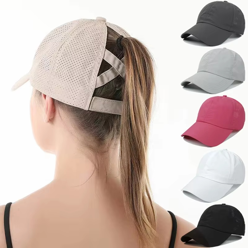 Baseball Cap Structured - Sommer Einfarbige Baseballkappen Golf-Bekleidung Damen Sport