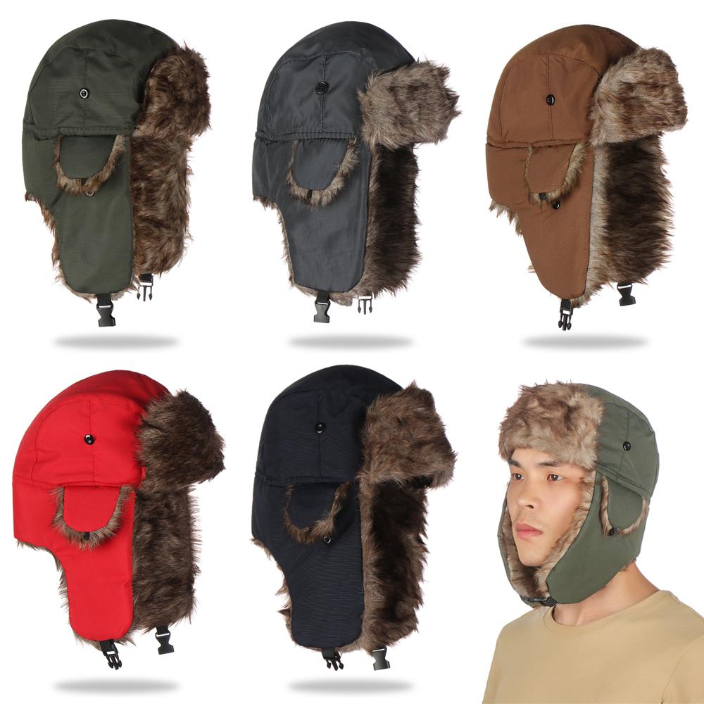 Trapper Hat Ear Flap - Warme Winter Pelz Earflap Ski Hut