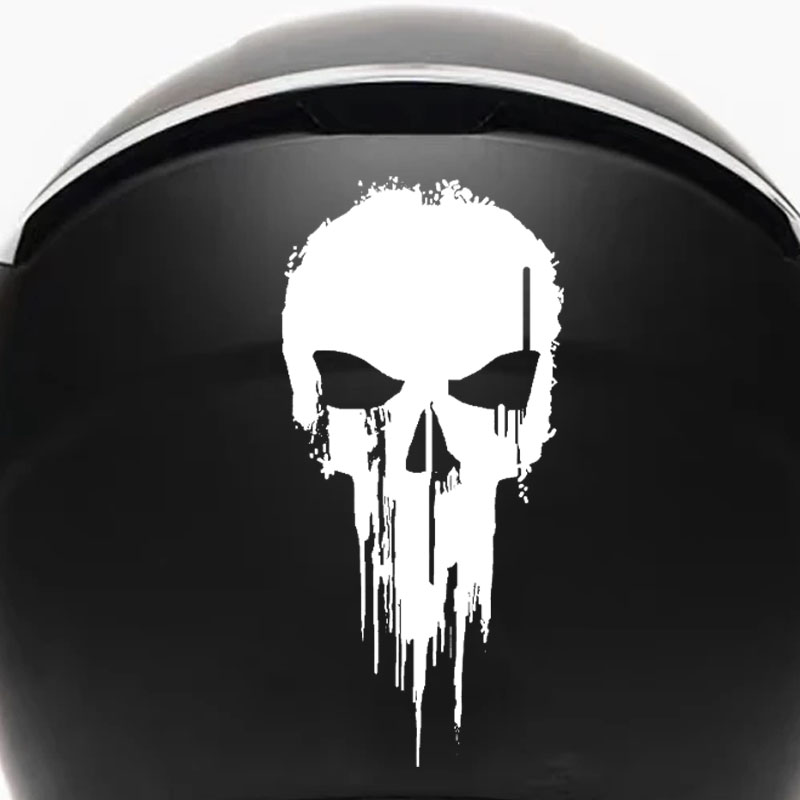 Skull Cap Helmet Liner - 1 Stück coole wasserdichte Vinyl-Aufkleber mit