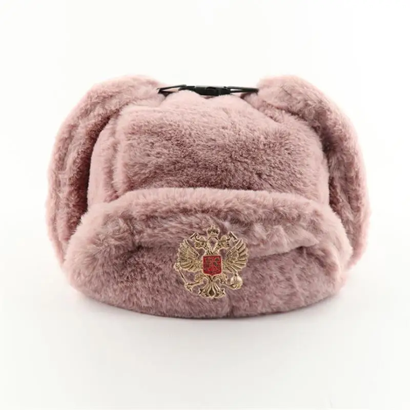Trapper Hat Ear Flap - Sowjetisches Abzeichen Ushanka Männer und Frauen