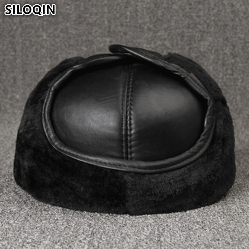 Winter Trapper Hat - Echte Lederkappen, warme Winter-Bombermützen, Ohrenschützer aus
