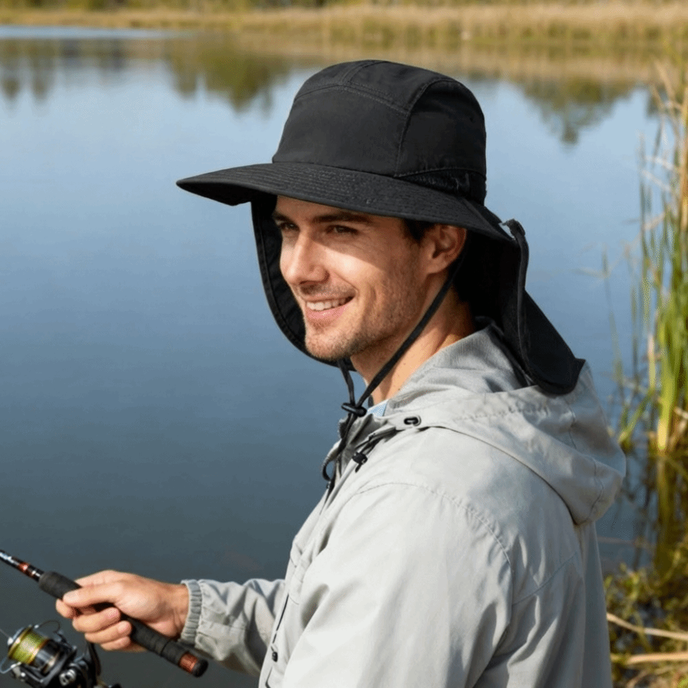Bucket Hat Cotton - Sonnenhut mit breiter Krempe, Outdoor-Sonnenhut, verstellbar,