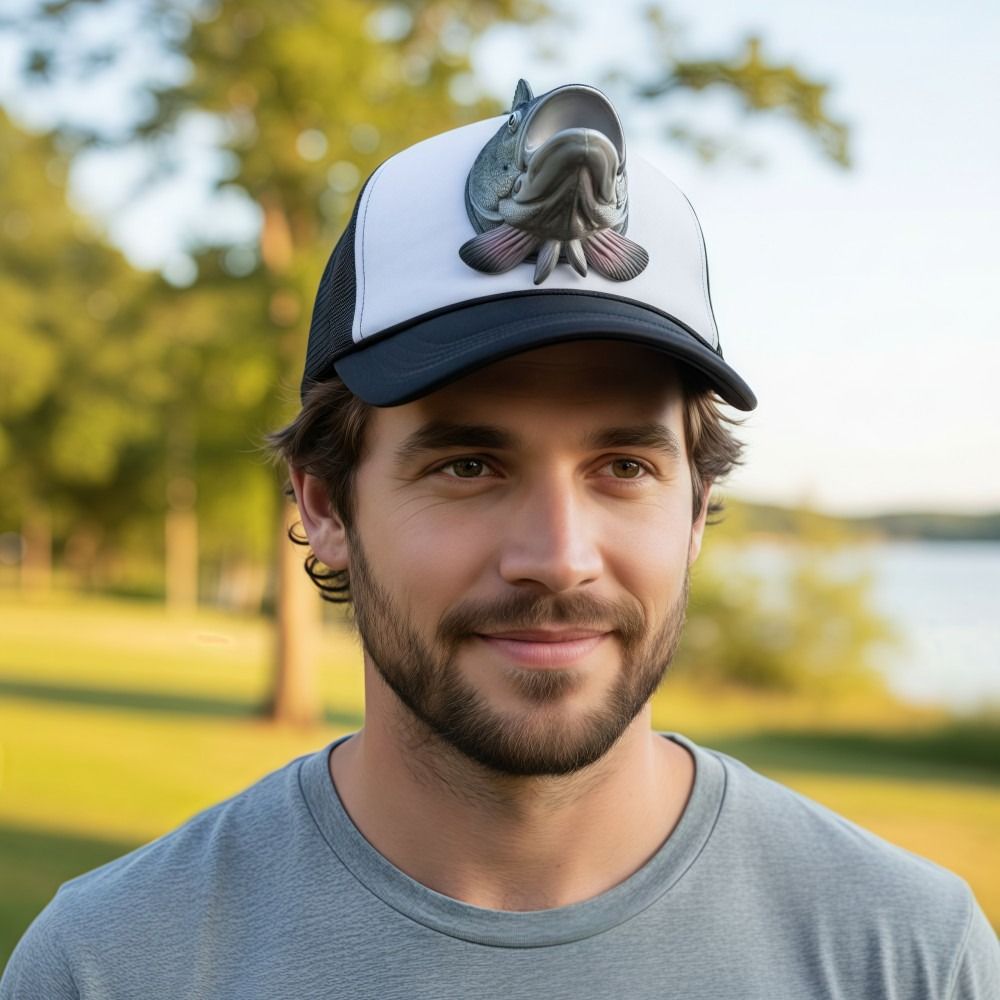 Lustige 3D-Fisch-Tier-Trucker- – Trucker Cap Mesh Bewertung und Preis