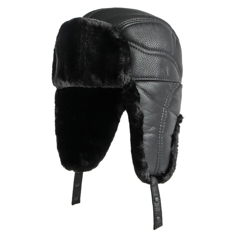 HT4002 Neue PU Leder Russische – Trapper Hat Ear Flap Bewertung und Preis