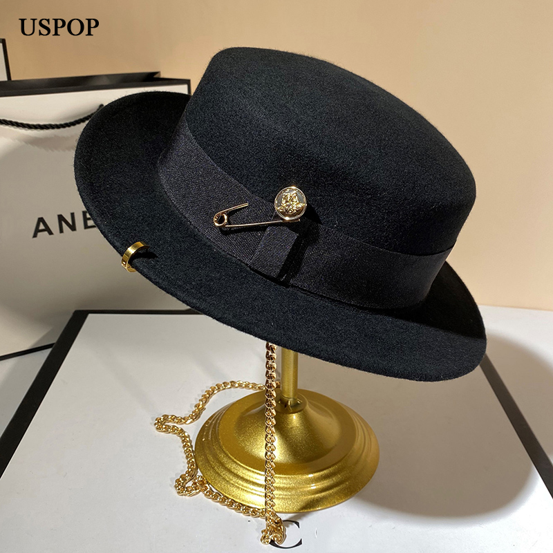 USPOP Neue Winter Hüte Frauen  – Fedora Hat Wool Bewertung und Preis