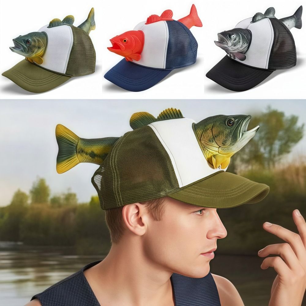 Lustige 3D-Fisch-Tier-Trucker- – Trucker Cap Mesh Bewertung und Preis