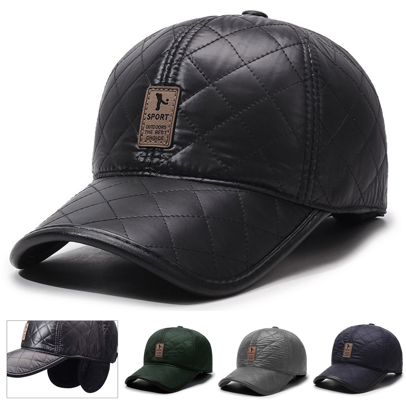 Winter Männer PU Baseball Kapp – Winter Trapper Hat Bewertung und Preis