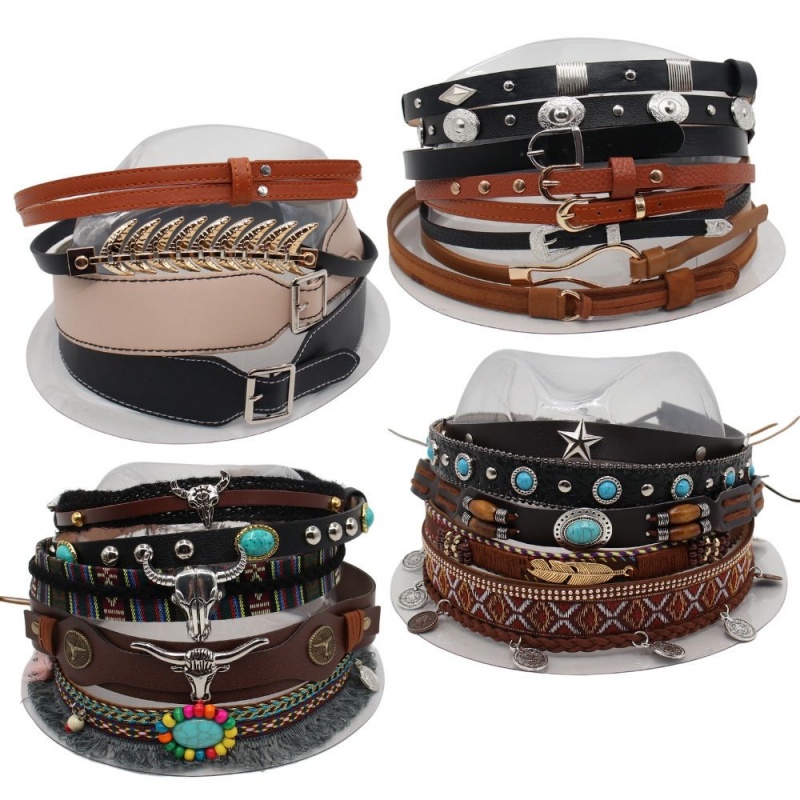 Retro Ethnischer Stil Gürtel,  – Cowboy Hat Straw Bewertung und Preis