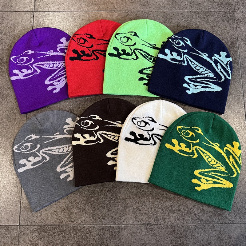 Beanie mit Baumfrosch-Aufdruck – Beanie Cuffed Knit Bewertung und Preis