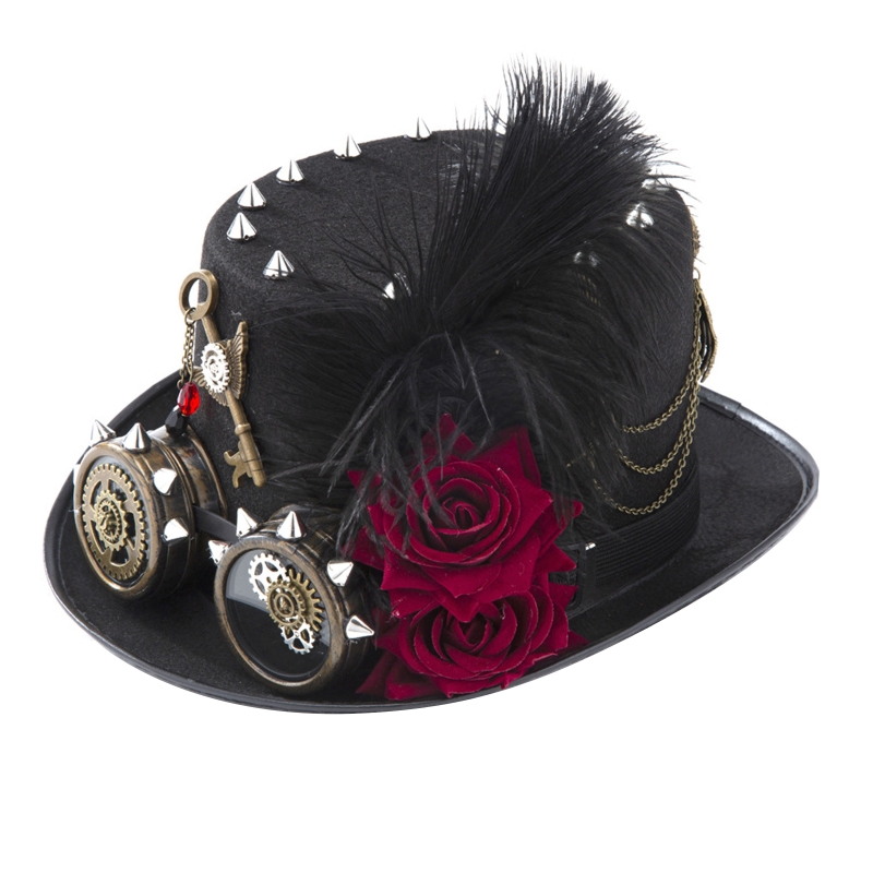 Y166 Vintage Steampunk-Hut, Zy – Fedora Hat Wool Bewertung und Preis