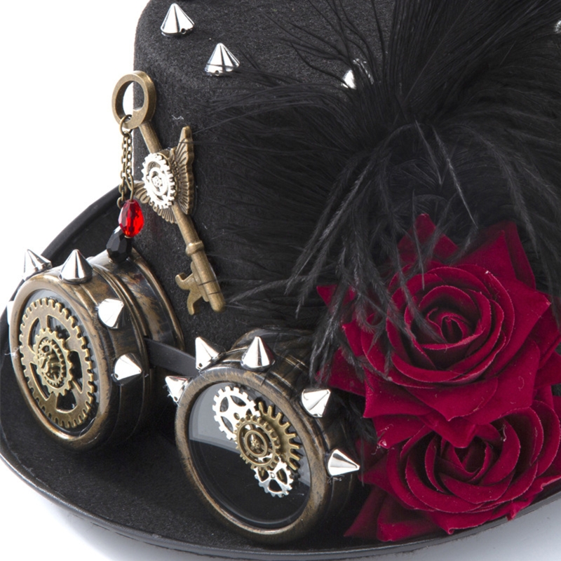 Y166 Vintage Steampunk-Hut, Zy – Fedora Hat Wool Bewertung und Preis