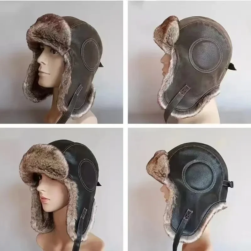Leder-Schneewittchen-Kappe mit – Trapper Hat Ear Flap Bewertung und Preis