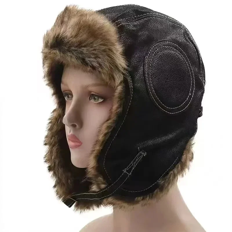 Leder-Schneewittchen-Kappe mit – Trapper Hat Ear Flap Bewertung und Preis