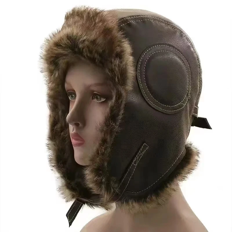 Leder-Schneewittchen-Kappe mit – Trapper Hat Ear Flap Bewertung und Preis