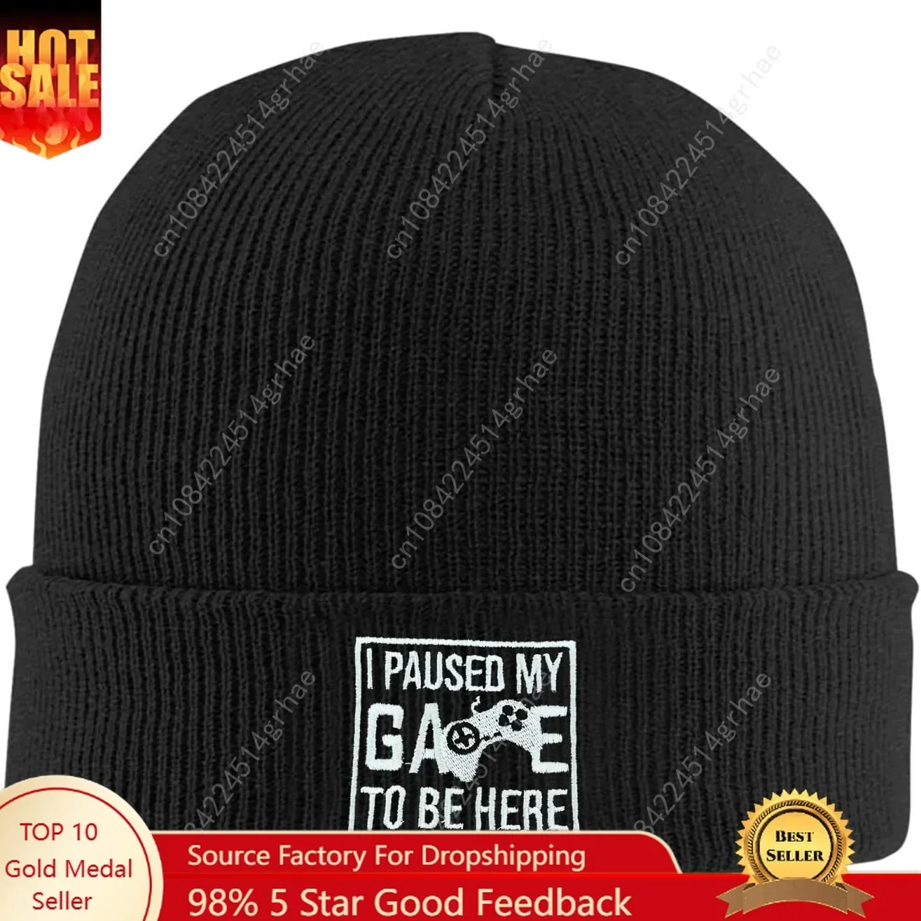 Fisch-Stickerei-Beanie-Mütze,  – Beanie Cuffed Knit Bewertung und Preis