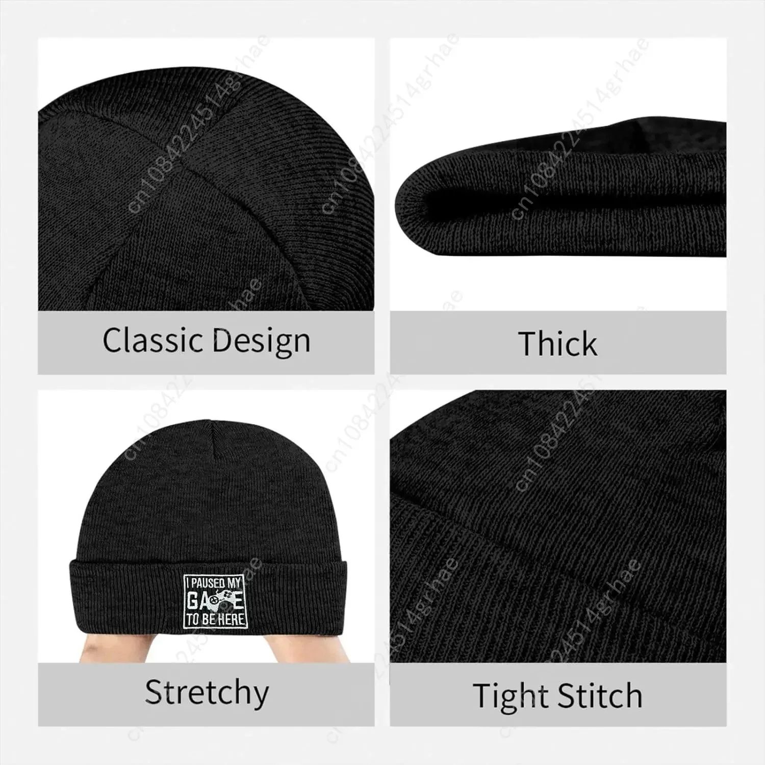 Fisch-Stickerei-Beanie-Mütze,  – Beanie Cuffed Knit Bewertung und Preis